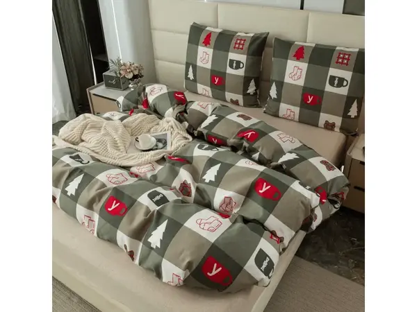 Flanelové obliečky z mikrovlákna CHRISTMAS SOCKS zelené Rozmer obliečky: 70 x 90 cm | 140 x 200 cm