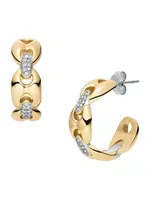 FOSSIL Náušnice 'HERITAGE'  zlatá / strieborná