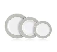 Sada jídelní BANQUET Shadow  - rozbaleno - JEN 3xdezertní talíře, 6xhlubokých talířů, 4xvelké t.