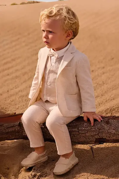 Dětské kalhoty s příměsí lnu Mayoral