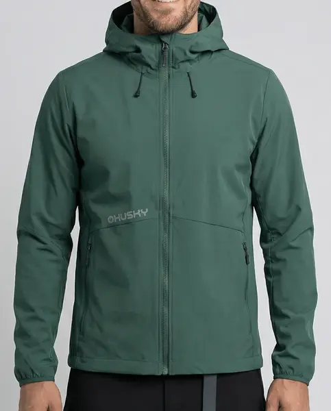 Husky  Silvo M green, L Pánska softshell bunda