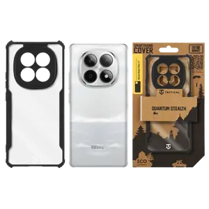 Zadní kryt Tactical Quantum Stealth pro Xiaomi Redmi Note 15 5G, transparentní černá