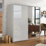 Šatní skříň Ska A11 XL Barva korpusu: Dub - Craft zlatý, Rozměry: 100 cm, Dveře: Bílý lesk