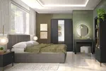Ložnice Mossa 1 Barva korpusu: Černá + Cloud 82