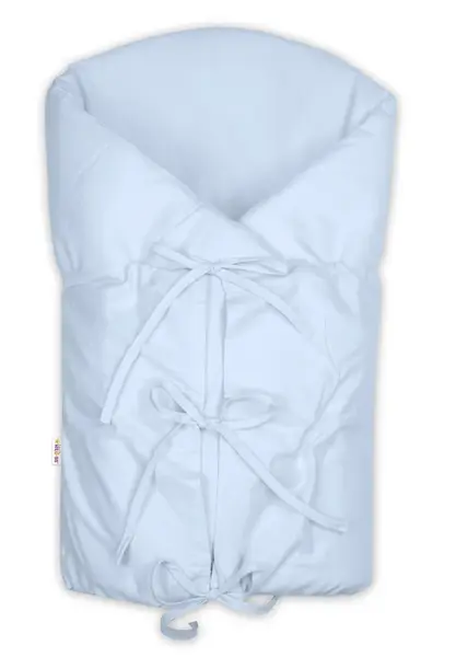 Baby Nellys Klasická retro zavinovačka NATURE šněrovací s výplní - světle modrá