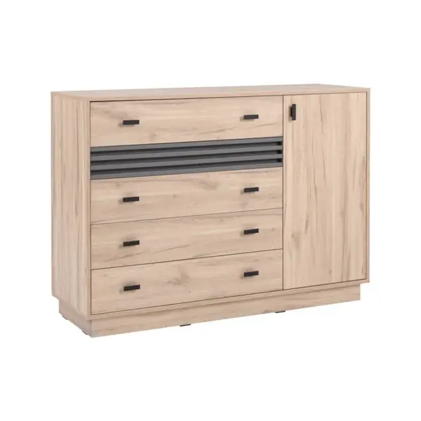 Komoda AllMo AL17 Dveře: Dub Estana + antracit