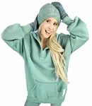 Pri Warm, smooth oversize hooded sweatshirt JANET
