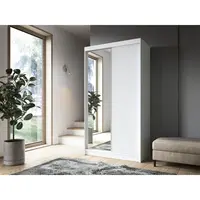 Šatní skříň Biancco II Barva korpusu: Bílá, Rozměry: 120 cm, Dveře: Bílá + zrcadlo
