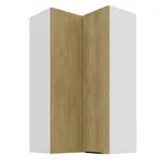 Horní rohová skříňka Cremona 60x60 GN-108 2F (90°) Barva korpusu: Bílá, Barva dvířek: Dub Cremona