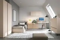 Dětský pokoj Luca 3 Barva korpusu + barva dveří: Pískově béžová / Dub olejovaný