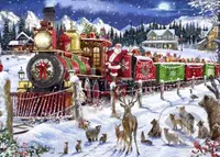 Santa Express USA - puzzle z kategorie Přírodní scenérie