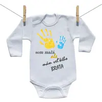 Boodyy Body s dlhým rukávom Som malá ale mám veľkého brata 56 (0-2 mesiace)