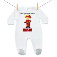 Boodyy Overal Keď vyrastiem budem hasič 68 (3-6 mesiacov)