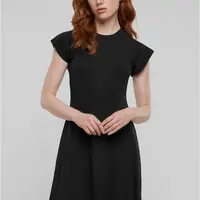 Women's Skater Rib Dress - Black