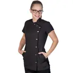 Kadeřnická tunika na knoflíky Crazy Scissors - černá, XL + dárek zdarma