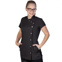 Kadeřnická tunika na knoflíky Crazy Scissors - černá, XL + dárek zdarma