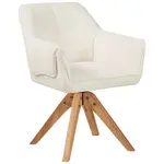 MID.YOU ŽIDLE S PODRUČKAMI, buklé, bílá