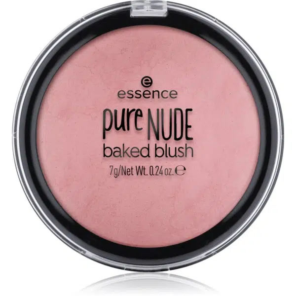essence pure NUDE baked pudrová tvářenka odstín 02 - Pink Flush 7 g