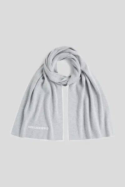 Šála Karl Lagerfeld dámská, šedá barva, A3W33144