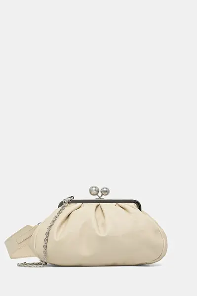 Kožené psaníčko Weekend Max Mara CUBICO béžová barva, 2525516194600