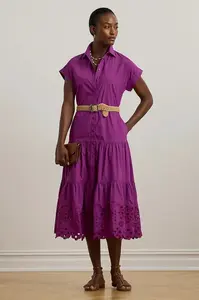 Bavlněné šaty Lauren Ralph Lauren