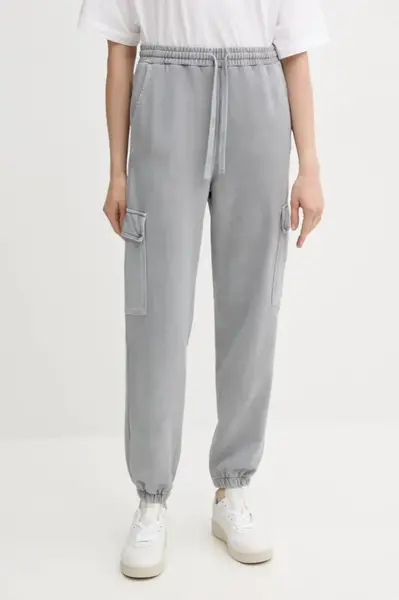 Bavlněné tepláky United Colors of Benetton šedá barva, 39BLDF01B