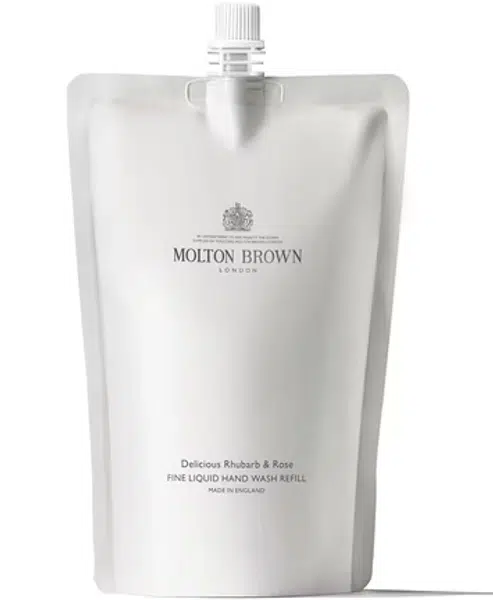 Molton Brown Náhradní náplň pro tekuté mýdlo na ruce Delicious Rhubarb & Rose (Fine Liquid Hand Wash Refill) 400 ml