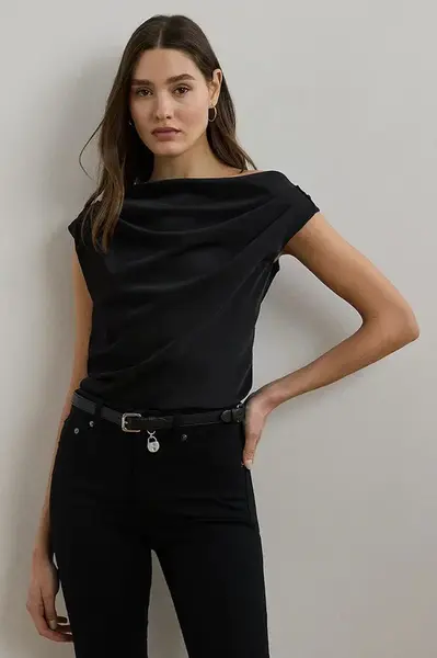 Halenka Lauren Ralph Lauren dámská, růžová barva, hladká, 200951231