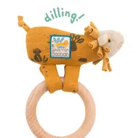 MOULIN ROTY Chrastící lvíček  s dřevěným kroužkem