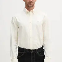 Bavlněná košile Tommy Hilfiger pánská, modrá barva, regular, s límečkem button-down, MW0MW36238