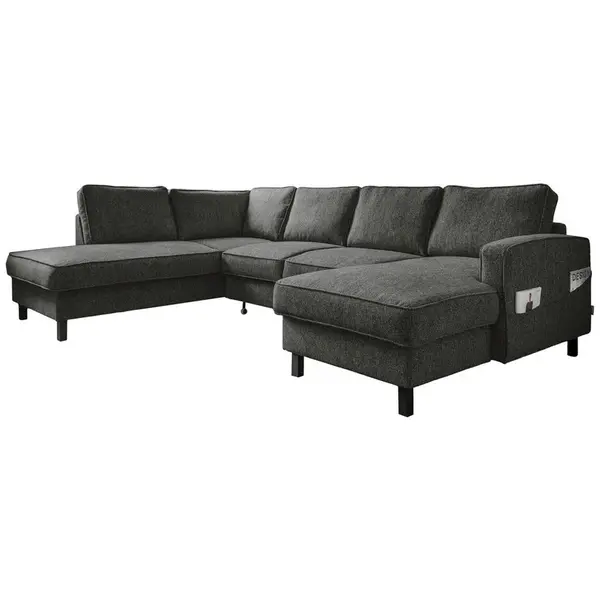 MID.YOU SEDACÍ SOUPRAVA, textil, tmavě šedá