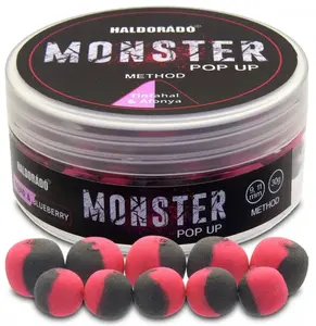 Haldorádó plovoucí boilie pop-up method monster 30 g 9+11 mm - kalamáry borůvka