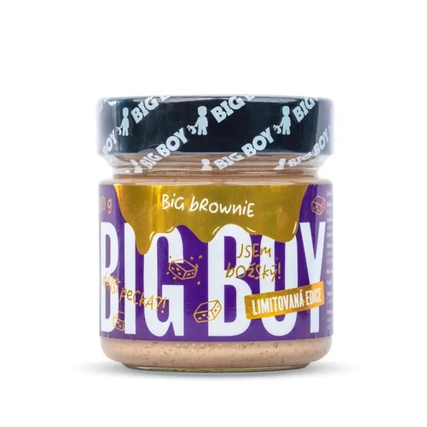BIG BOY Big Brownie lískový krém s kešu a bílou čokoládou 220 g