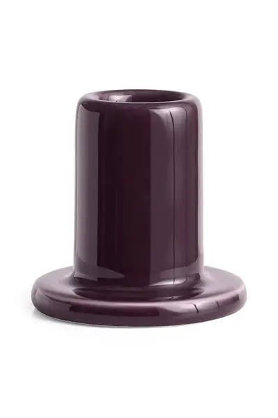 Dekorativní svícen HAY Tube 5,5 x 5,5 cm vínová barva