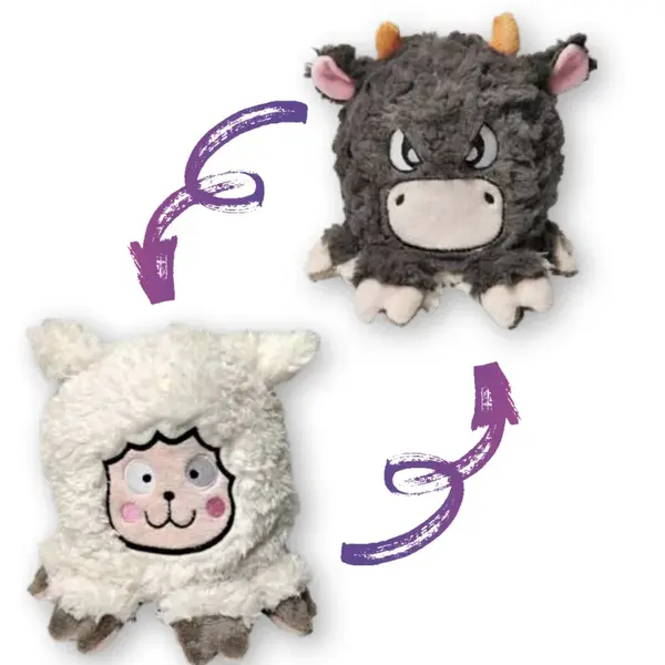 GimDog Double Face - plyšová hračka Beránek - 18 cm