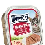 Happy Cat Minkas Duo - drůbeží a hovězí 16 x 100 g