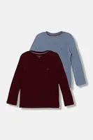 Dětské bavlněné tričko s dlouhým rukávem Tommy Hilfiger 2-pack