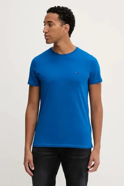 Bavlněné tričko Tommy Jeans pánské, bílá barva, DM0DM04411