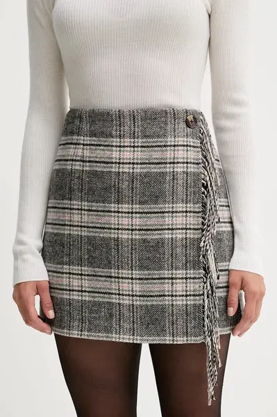 Sukně s příměsí vlny Pepe Jeans