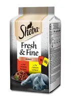 Sheba Fresh & Fine s hovězím a kuřecím 6 x 50 g