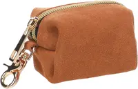 Flamingo Sueda kožený držák na sáčky na hovínka - více barev Vínová