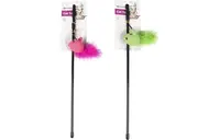 Flamingo tyč s myšou pre mačky 1 ks