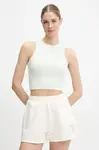 Guess crop top dámsky s viskózou EDIE