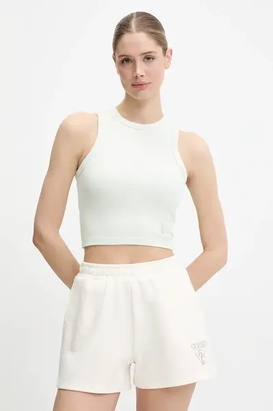 Guess crop top dámsky s viskózou EDIE