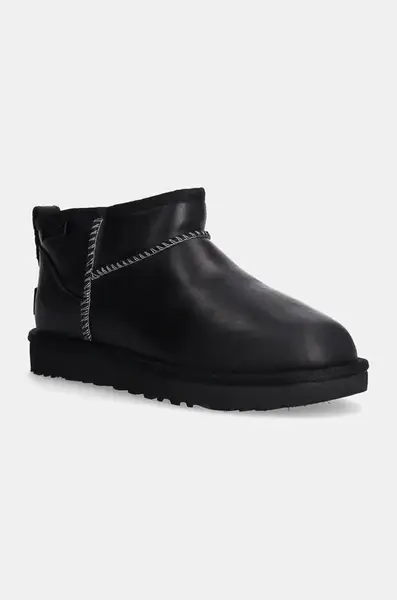 Kožené snehule UGG Classic Ultra Mini Lthr Regen