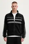 Džínsová bunda adidas Originals First TT Denim čierna farba, s nášivkou, JW5883