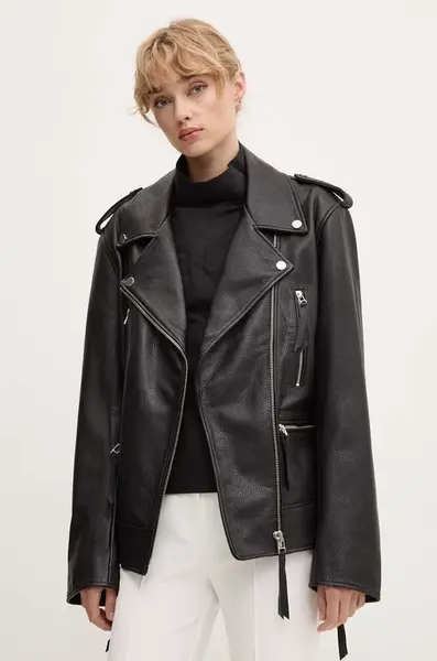 Kožená bunda Remain Biker Leather Jacket