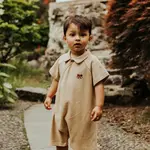 Detské bavlnené dupačky Donsje Adriaen Playsuit Red Panda