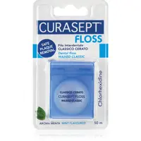 Curasept Dental Floss Waxed Classic voskovaná dentální nit s mátovou příchutí s antibakteriální přísadou 50 m