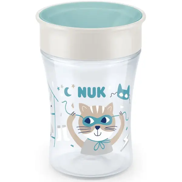 NUK Magic Cup hrnek s víčkem 8m+ Green 230 ml